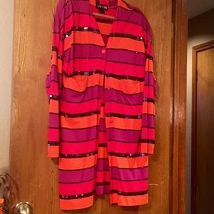 Gene Ewing Vintage 1980's Long T-Shirt Jacket, Med